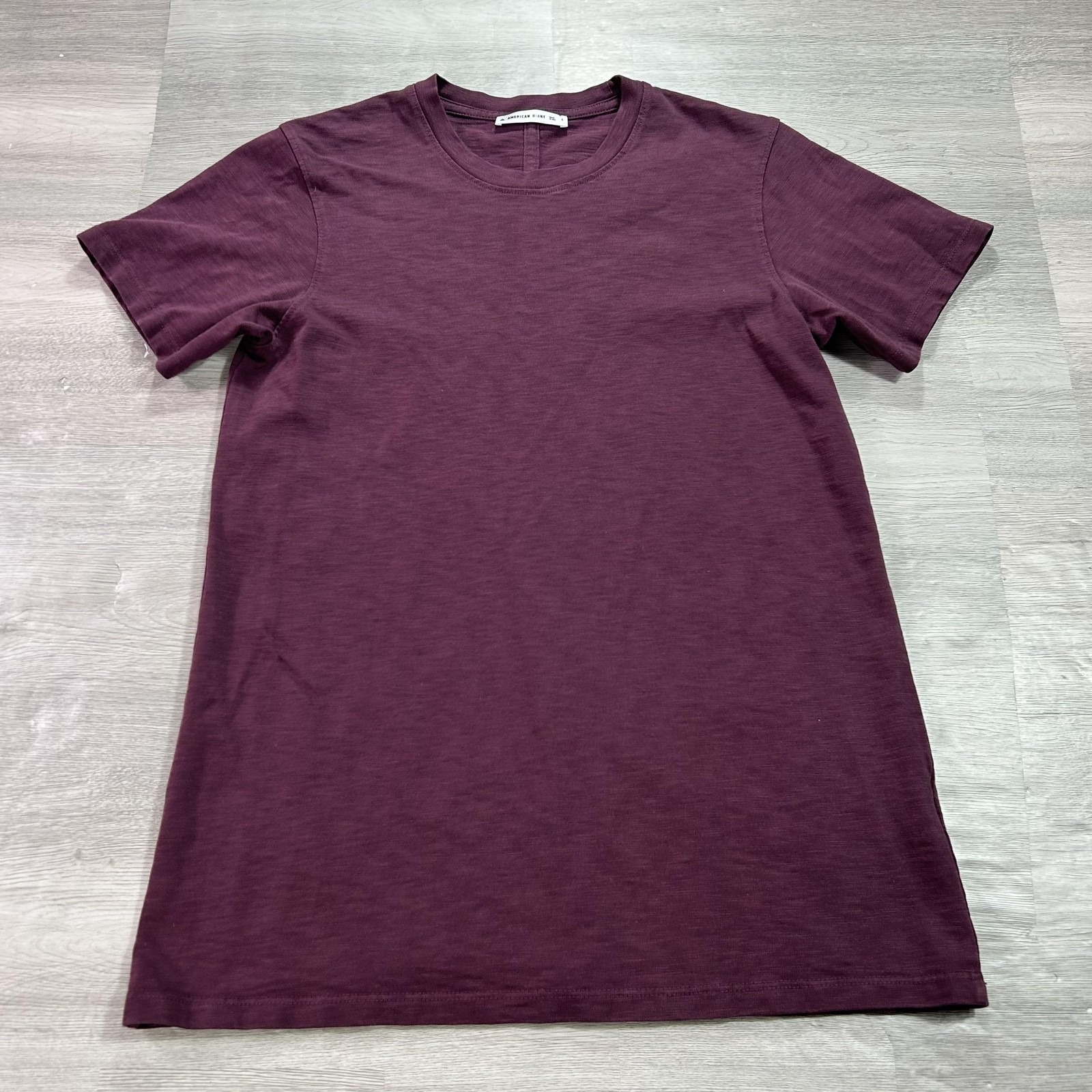 American Giant Shirt Womens Small Purple 100% Supima Cotton Crew Tee Made Usa